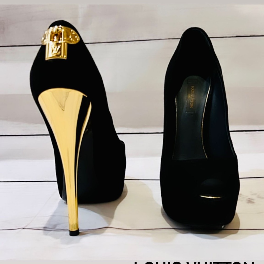 LOUIS VUITTON LOCK PLATFORM PEEP TOE